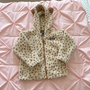 Patagonia toddler spotted print teddy jacket 3t